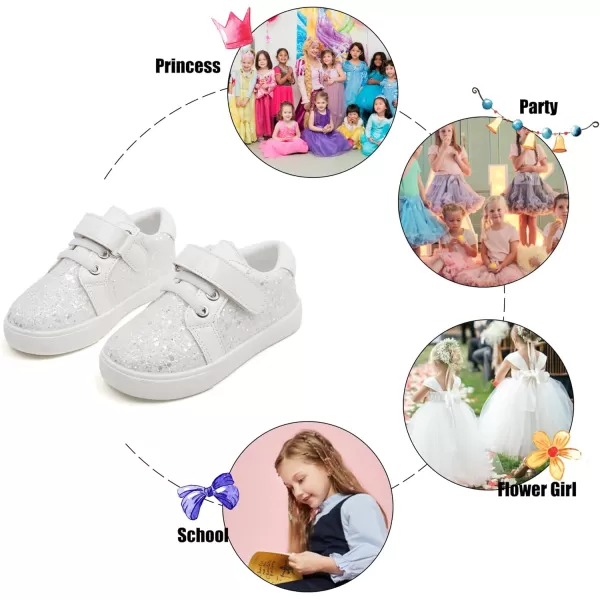 Felix &amp; Flora Toddler/Little Kid Girls Running Shoes Sports Sneakers Princess Casual Glitter Shoes.