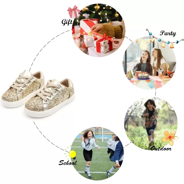 Felix &amp; Flora Toddler/Little Kid Girls Running Shoes Sports Sneakers Princess Casual Glitter Shoes.