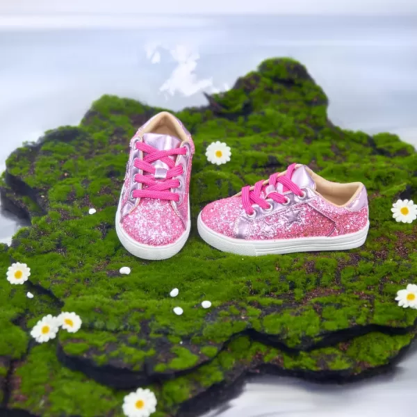 Felix &amp; Flora Toddler/Little Kid Girls Running Shoes Sports Sneakers Princess Casual Glitter Shoes.