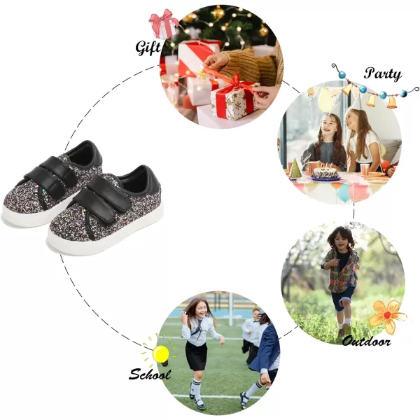 Felix &amp; Flora Toddler/Little Kid Girls Running Shoes Sports Sneakers Princess Casual Glitter Shoes.