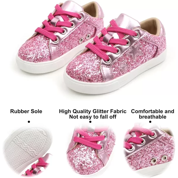 Felix &amp; Flora Toddler/Little Kid Girls Running Shoes Sports Sneakers Princess Casual Glitter Shoes.