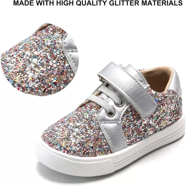 Felix &amp; Flora Toddler/Little Kid Girls Running Shoes Sports Sneakers Princess Casual Glitter Shoes.