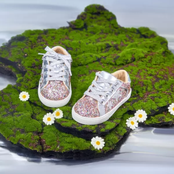 Felix &amp; Flora Toddler/Little Kid Girls Running Shoes Sports Sneakers Princess Casual Glitter Shoes.