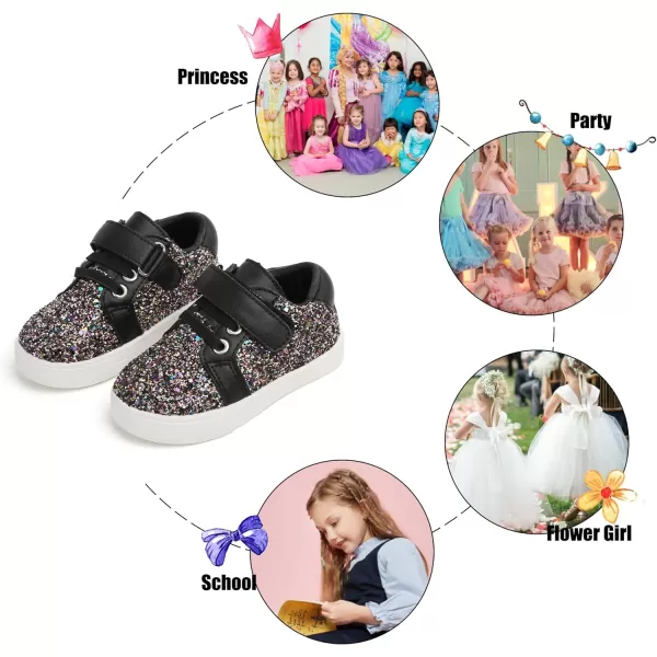 Felix &amp; Flora Toddler/Little Kid Girls Running Shoes Sports Sneakers Princess Casual Glitter Shoes.