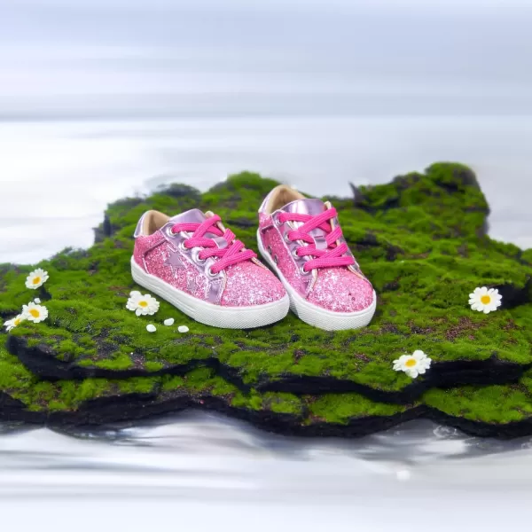Felix &amp; Flora Toddler/Little Kid Girls Running Shoes Sports Sneakers Princess Casual Glitter Shoes.