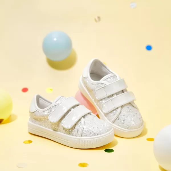 Felix &amp; Flora Toddler/Little Kid Girls Running Shoes Sports Sneakers Princess Casual Glitter Shoes.
