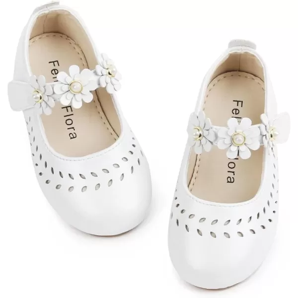 Felix &amp; Flora Girls Toddler Little Ballet Shoes - Flower Girls Mary Jane Flats Dress Shoes Party Wedding