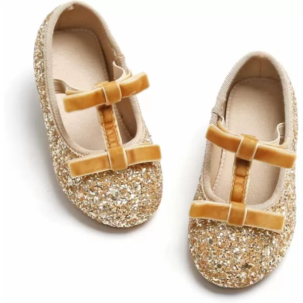Felix &amp; Flora Girls Toddler Little Ballet Shoes - Flower Girls Mary Jane Flats Dress Shoes Party Wedding