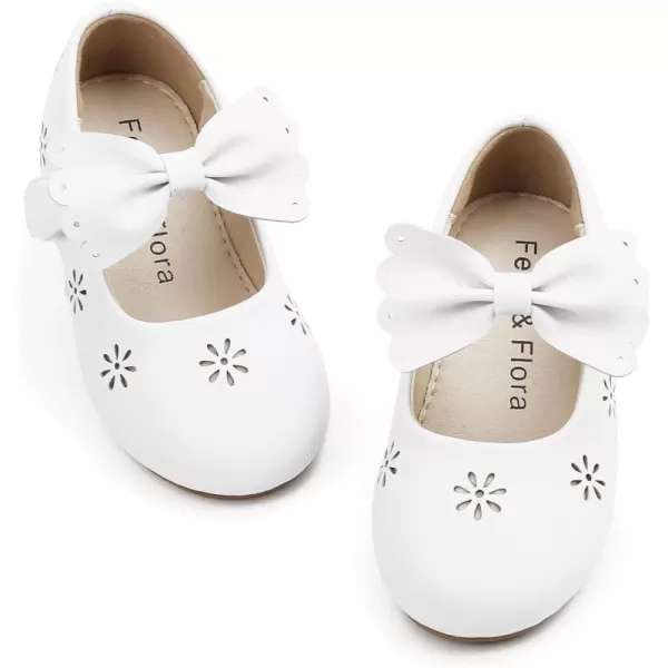 Felix &amp; Flora Girls Toddler Little Ballet Shoes - Flower Girls Mary Jane Flats Dress Shoes Party Wedding