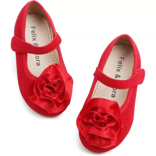 Felix &amp; Flora Girls Toddler Little Ballet Shoes - Flower Girls Mary Jane Flats Dress Shoes Party Wedding