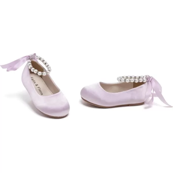 Felix &amp; Flora Girls Toddler Little Ballet Shoes - Flower Girls Mary Jane Flats Dress Shoes Party Wedding