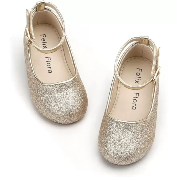 Felix &amp; Flora Girls Toddler Little Ballet Shoes - Flower Girls Mary Jane Flats Dress Shoes Party Wedding
