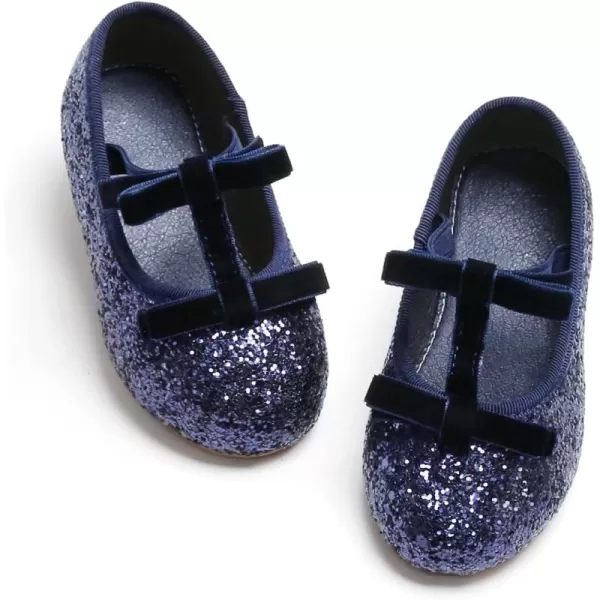Felix &amp; Flora Girls Toddler Little Ballet Shoes - Flower Girls Mary Jane Flats Dress Shoes Party Wedding
