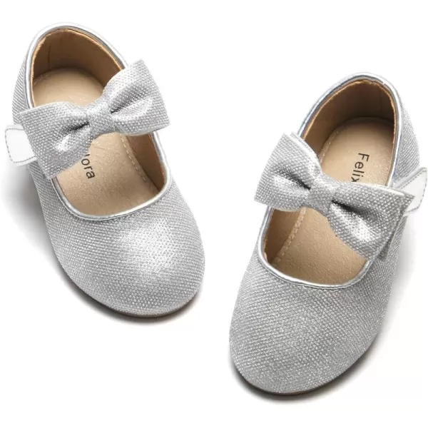 Felix &amp; Flora Toddler Flower Girl Dress Shoes - Girl Ballet Flats Party School Shoes Wedding