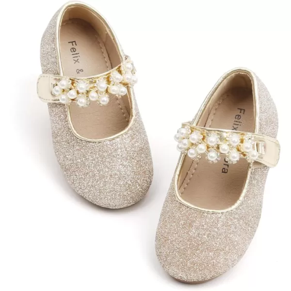 Felix &amp; Flora Toddler Flower Girl Dress Shoes - Girl Ballet Flats Party School Shoes Wedding