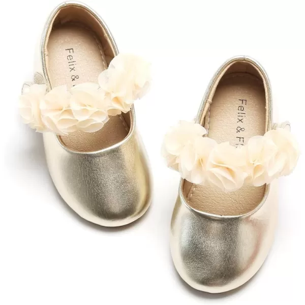 Felix &amp; Flora Toddler Flower Girl Dress Shoes - Girl Ballet Flats Party School Shoes Wedding