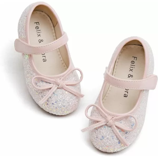 Felix &amp; Flora Toddler Flower Girl Dress Shoes - Girl Ballet Flats Party School Shoes Wedding