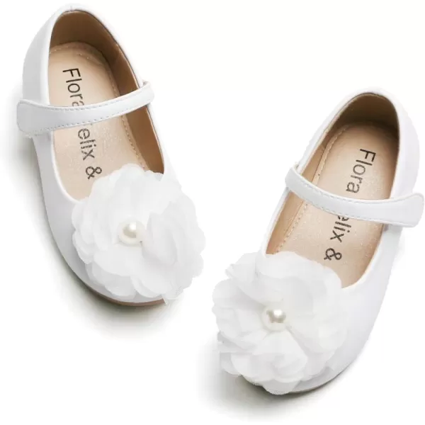 Felix &amp; Flora Toddler Flower Girl Dress Shoes - Girl Ballet Flats Party School Shoes Wedding