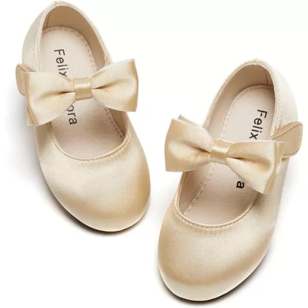 Felix &amp; Flora Toddler Flower Girl Dress Shoes - Girl Ballet Flats Party School Shoes Wedding
