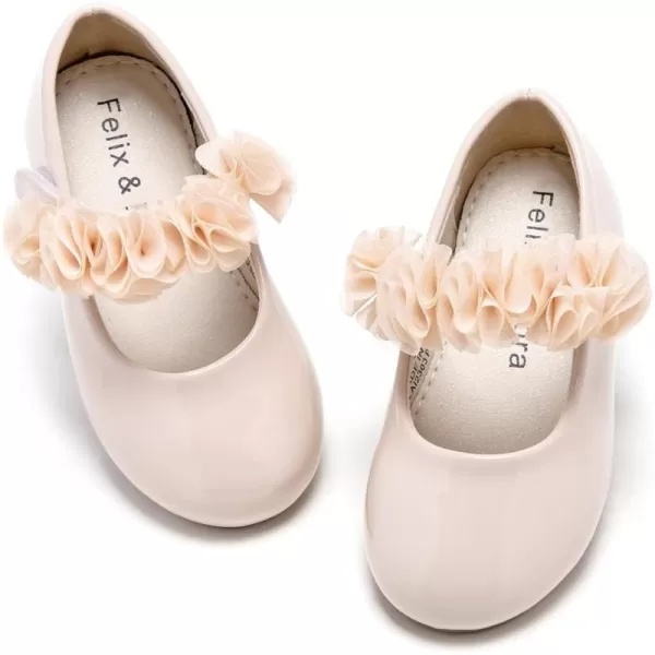 Felix &amp; Flora Toddler Flower Girl Dress Shoes - Girl Ballet Flats Party School Shoes Wedding