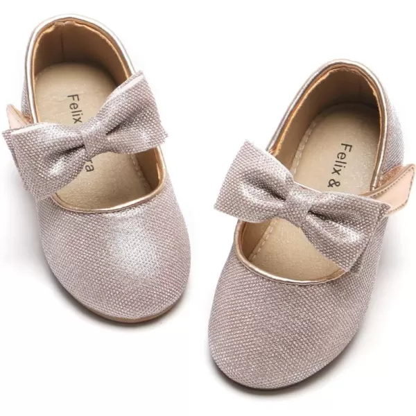 Felix &amp; Flora Toddler Flower Girl Dress Shoes - Girl Ballet Flats Party School Shoes Wedding