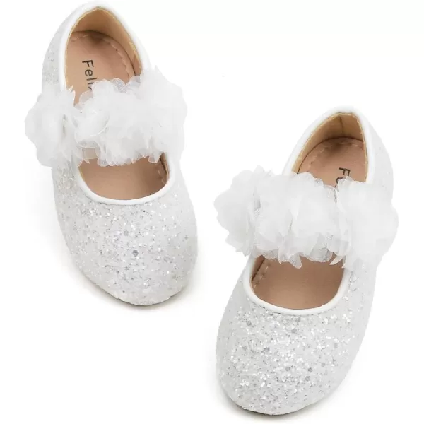 Felix &amp; Flora Toddler Flower Girl Dress Shoes - Girl Ballet Flats Party School Shoes Wedding