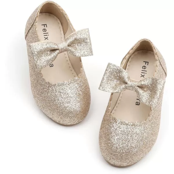 Felix &amp; Flora Toddler Flower Girl Dress Shoes - Girl Ballet Flats Party School Shoes Wedding