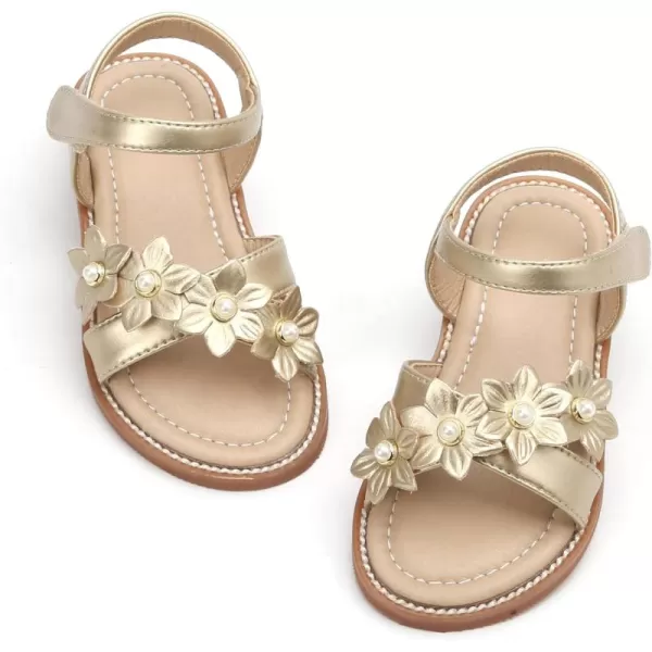 Felix &amp; Flora Toddler Girl Sandals -Flower Girl Dress Shoes Open Toe Little Kid Summer Flats
