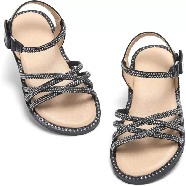 Felix &amp; Flora Toddler Girl Sandals -Flower Girl Dress Shoes Open Toe Little Kid Summer Flats