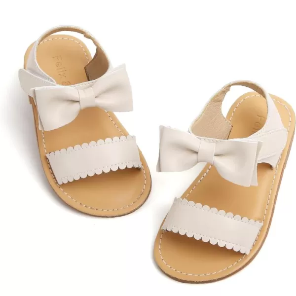 Felix &amp; Flora Toddler Girl Sandals - Flower Girl Dress Shoes Open Toe Little Kid Summer Flats