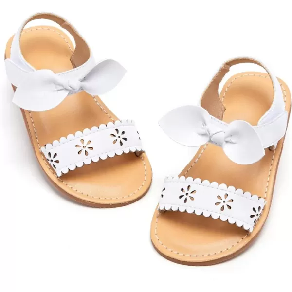 Felix &amp; Flora Toddler Girl Sandals -Flower Girl Dress Shoes Open Toe Little Kid Summer Flats