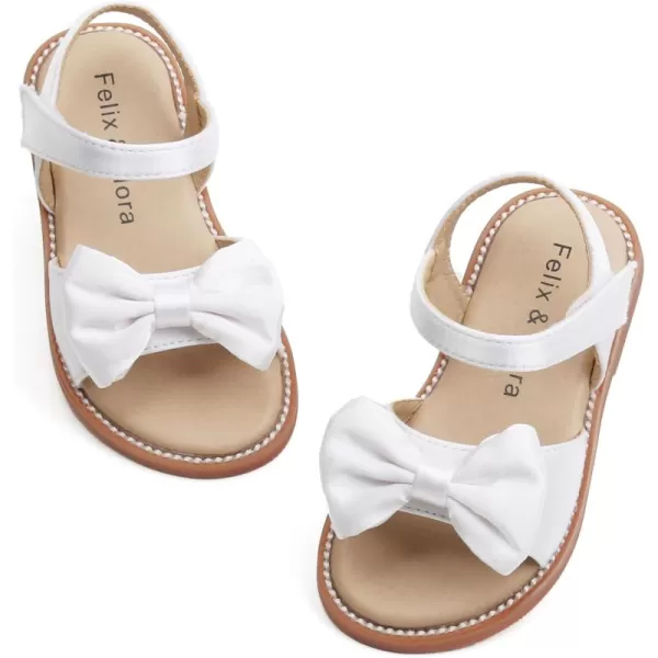 Felix &amp; Flora Toddler Girl Sandals - Flower Girl Dress Shoes Open Toe Little Kid Summer Flats