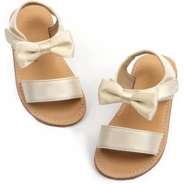Felix &amp; Flora Toddler Girl Sandals - Flower Girl Dress Shoes Open Toe Little Kid Summer Flats