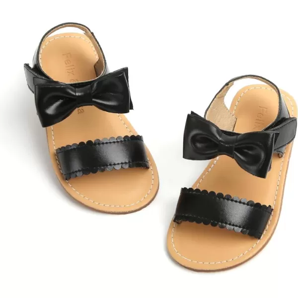 Felix &amp; Flora Toddler Girl Sandals - Flower Girl Dress Shoes Open Toe Little Kid Summer Flats