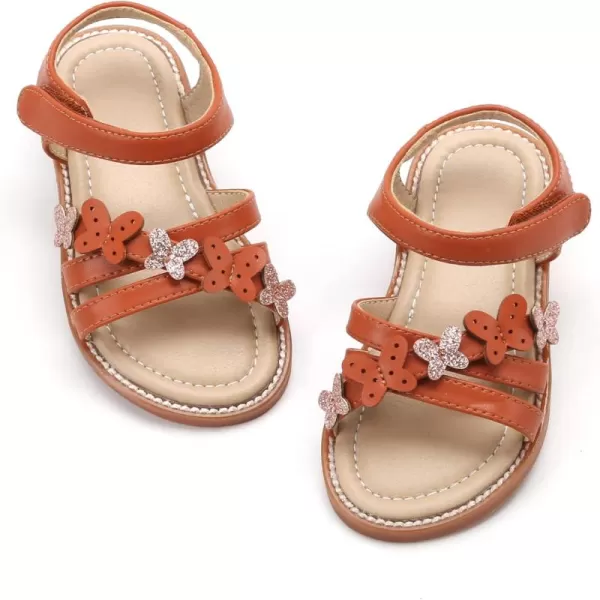 Felix &amp; Flora Toddler Girl Sandals -Flower Girl Dress Shoes Open Toe Little Kid Summer Flats
