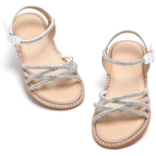 Felix &amp; Flora Toddler Girl Sandals -Flower Girl Dress Shoes Open Toe Little Kid Summer Flats