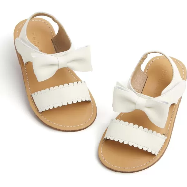 Felix &amp; Flora Toddler Girl Sandals - Flower Girl Dress Shoes Open Toe Little Kid Summer Flats