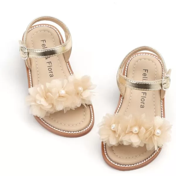 Felix &amp; Flora Toddler Girl Sandals - Little Girl Easter Summer Dress Shoes Lightweight Open Toe Beach Holiday.