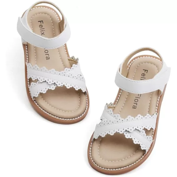 Felix &amp; Flora Toddler Girl Sandals - Little Girl Easter Summer Dress Shoes Lightweight Open Toe Beach Holiday.