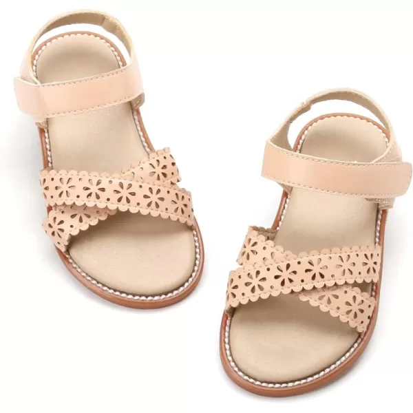 Felix &amp; Flora Toddler Girls Sandals Soft Rubber Flats Summer Baby Flower Girl Shoes.