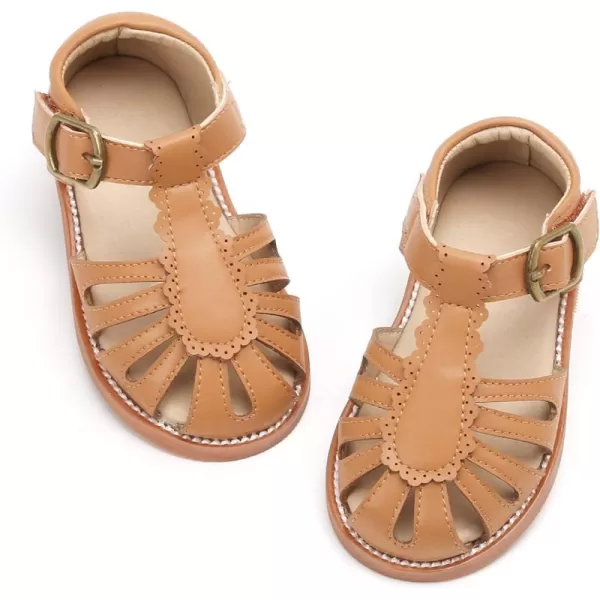 Felix &amp; Flora Toddler Girls Sandals Soft Rubber Princess Flat Shoes Summer Flower Girl Shoes