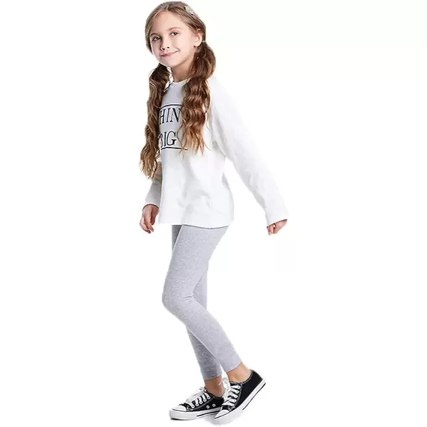 imageFelix ampamp Flora Girls Leggings Toddler Kids Summer Pants School Dance3pack BlackWhiteGrey