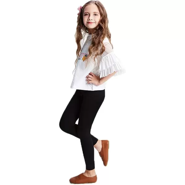 imageFelix ampamp Flora Girls Leggings Toddler Kids Summer Pants School DanceBlackBlack