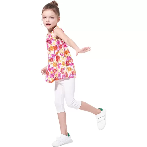 imageFelix ampamp Flora ToddlerLittle Girls Flat Capri Leggings Pants3pack Black White Pink