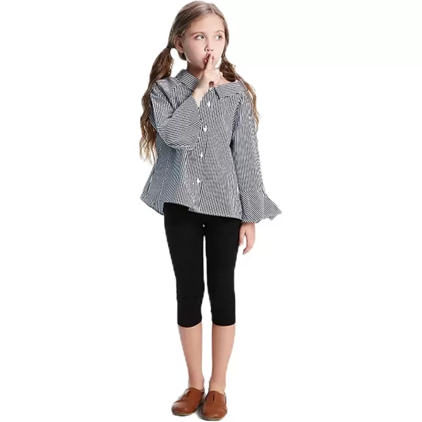 imageFelix ampamp Flora ToddlerLittle Girls Flat Capri Leggings Pants3pack Black White Pink
