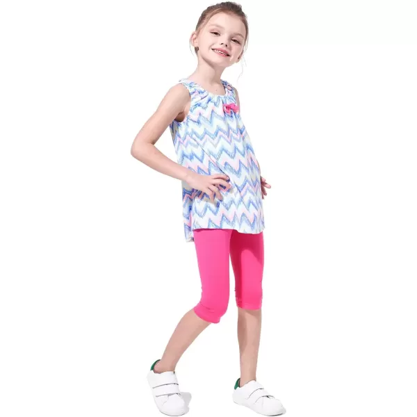 imageFelix ampamp Flora ToddlerLittle Girls Flat Capri Leggings Pants3pack Black White Pink