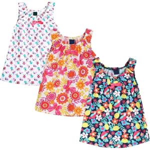 imageFelix ampamp Flora Baby Girls Summer Sleeveless Dress Shirt with Bow