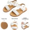 imageFelix ampamp Flora Toddler Girl Sandals  Flower Girl Dress Shoes Open Toe Little Kid Summer FlatsBc216glitter White