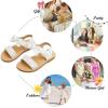 imageFelix ampamp Flora Toddler Girl Sandals  Flower Girl Dress Shoes Open Toe Little Kid Summer FlatsBc216glitter White