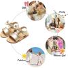 imageFelix ampamp Flora Toddler Girl Sandals  Flower Girl Dress Shoes Open Toe Little Kid Summer FlatsBc216gold